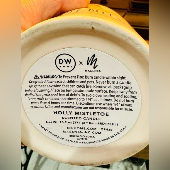 NEW Rae Dunn Christmas candle JINGLE BELLS - Picture 5 of 7